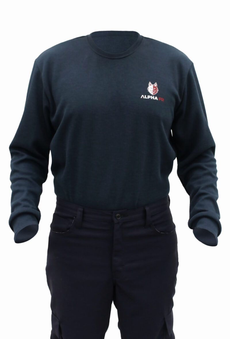 NAVY BLUE LONG SLEEVE Pull Over Shirt 5.6 oz