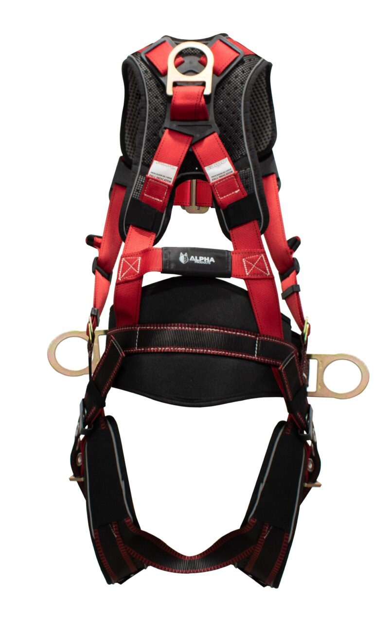 Safety Harness 4-1 D Ring Leg & Belt Buckle Padding Back Waist Legs ANSI Z359.11-2014