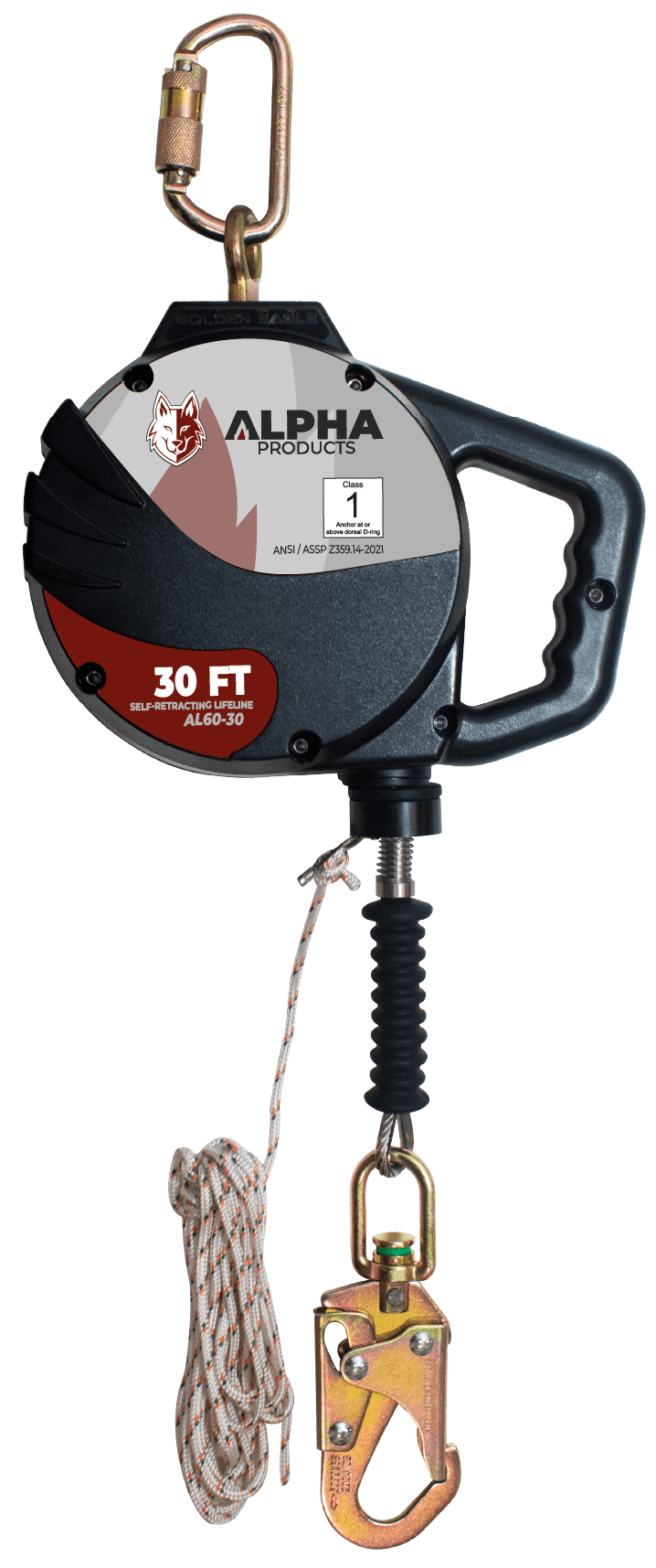 30’ Cable Self Retracting Lanyard