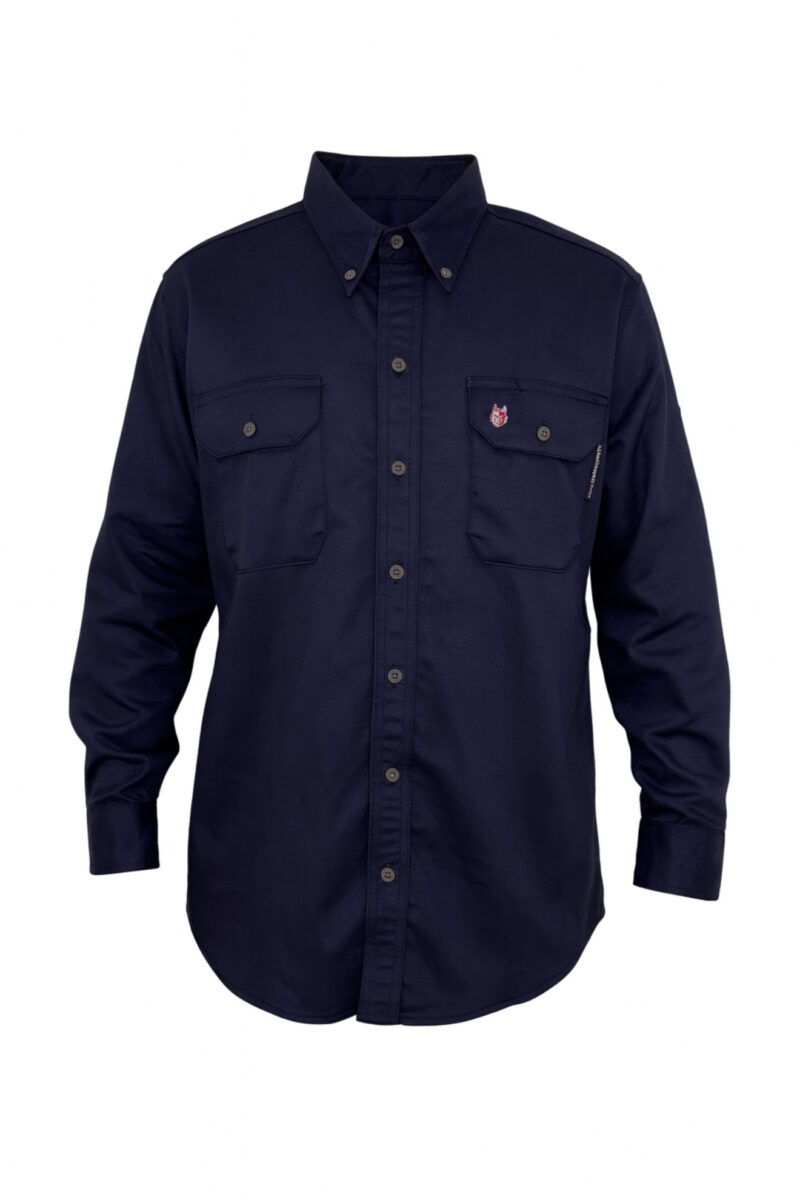 NAVY BLUE Essential Long Sleeve Button Up 7 oz.
